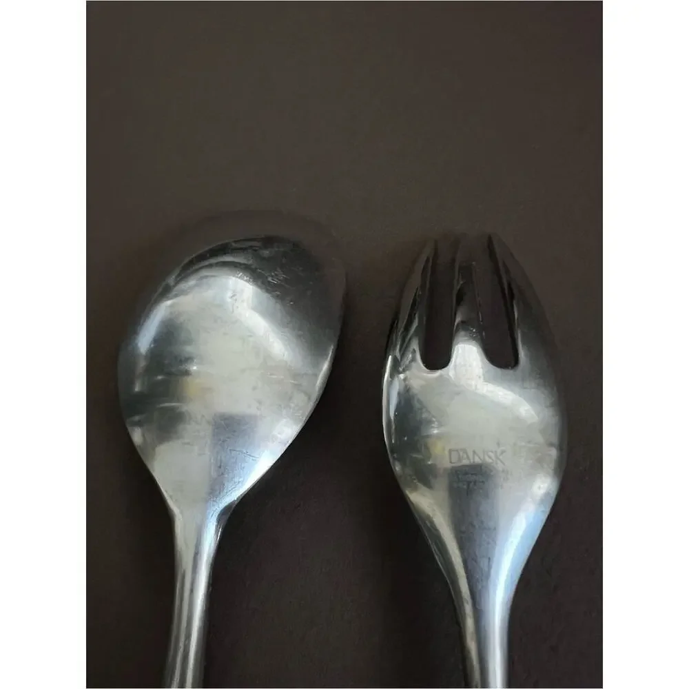 Vintage Dansk Wood Handle Serving Set